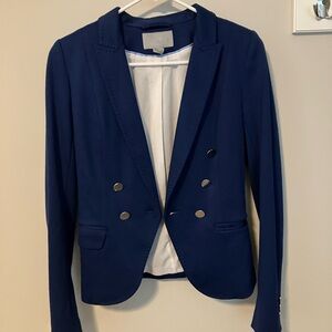 H&M Women's Double-Breasted Blue Blazer